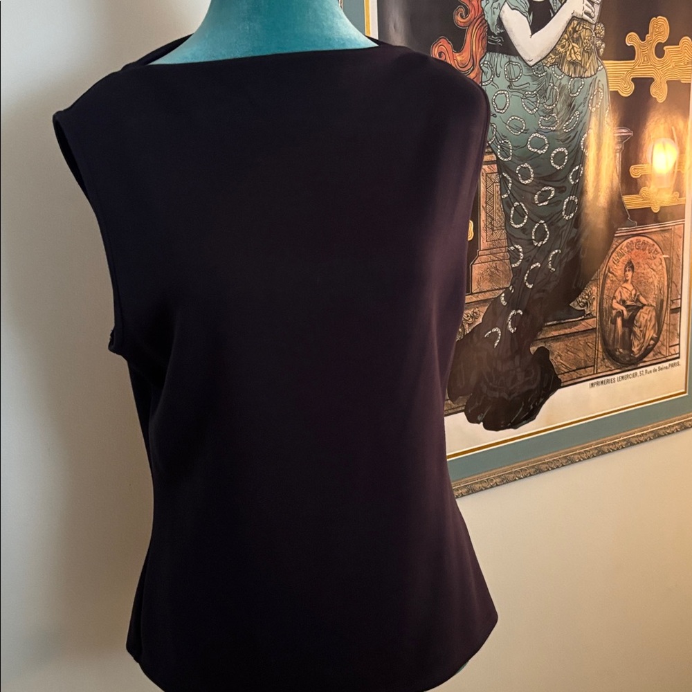 Elegant Navy Sleeveless Top